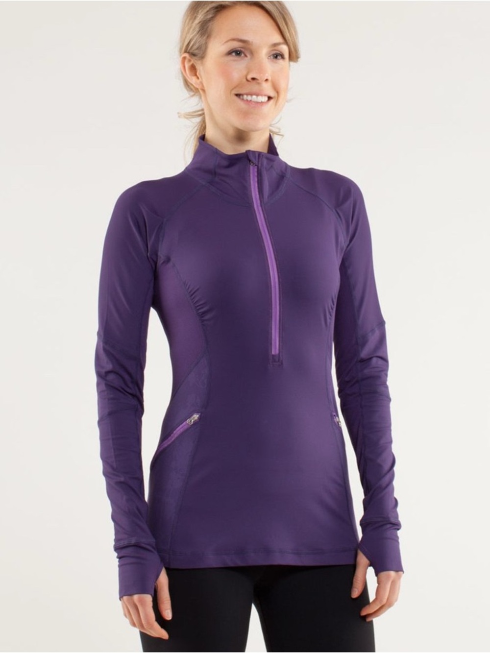 Lululemon Run: Wild 1/2 Zip Concord Grape